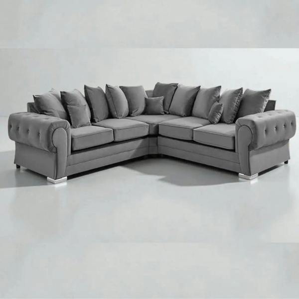 Snug Furniture Verona Plush Velvet Scatter Back 2C2 Corner Sofa