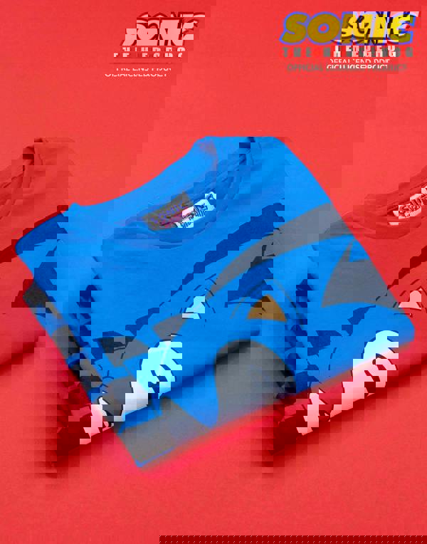 Sonic the Hedgehog Boys Blue Sonic Short Sleeved T-Shirt