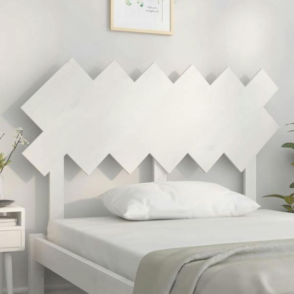 Berkfield Bed Headboard White 122.5x3x80.5 cm Solid Wood Pine