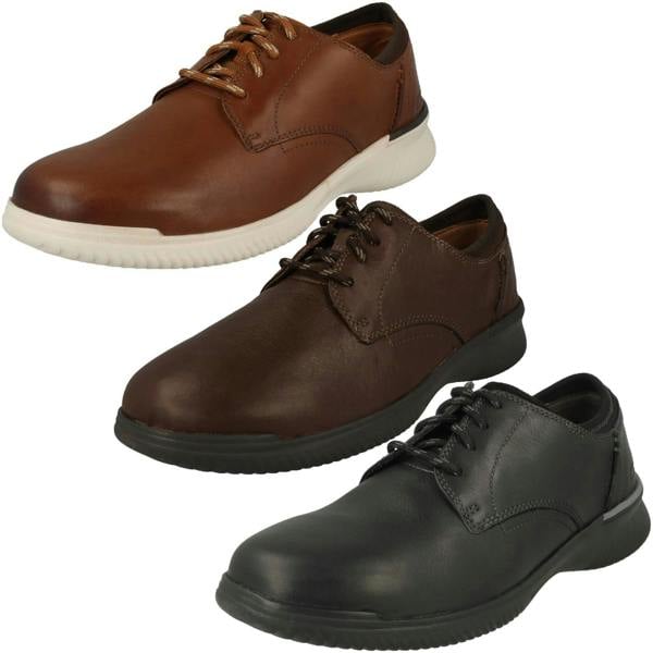 Clarks Mens Clarks Contoured Comfort Lace Up Shoes Donaway Plain