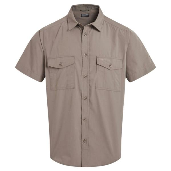Craghoppers Mens Kiwi II Short-Sleeved Shirt - Pebble - 
