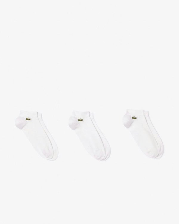 Lacoste Mens 3-Pack Trainers Socks - White/White-White Z92