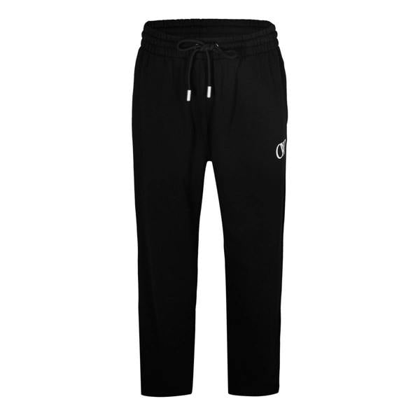Off White Unisex Adult Fleece Relaxed Fit Sweatpants - Black/White - 