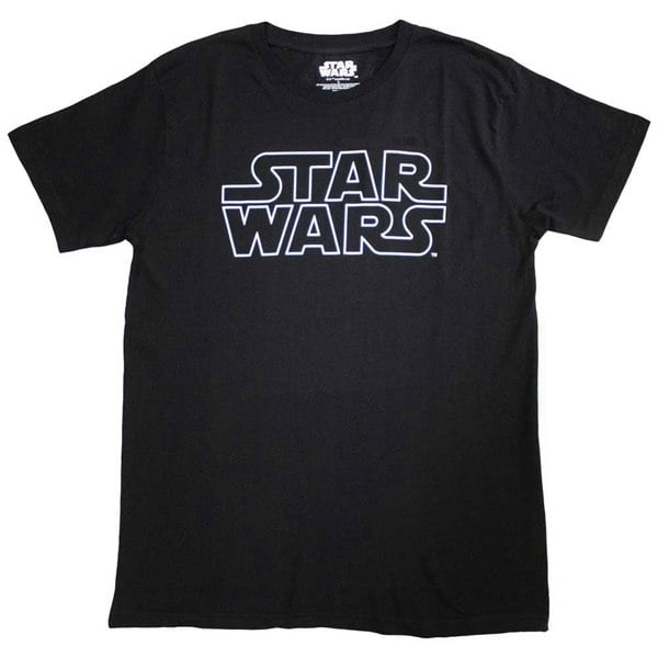 Star Wars Unisex Adult Logo T-Shirt - Black