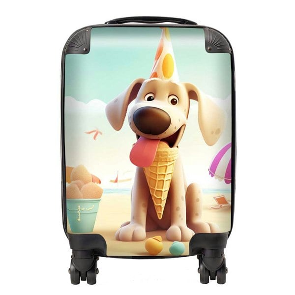 Warren Reed Dog On A Beach Holiday Suitcase