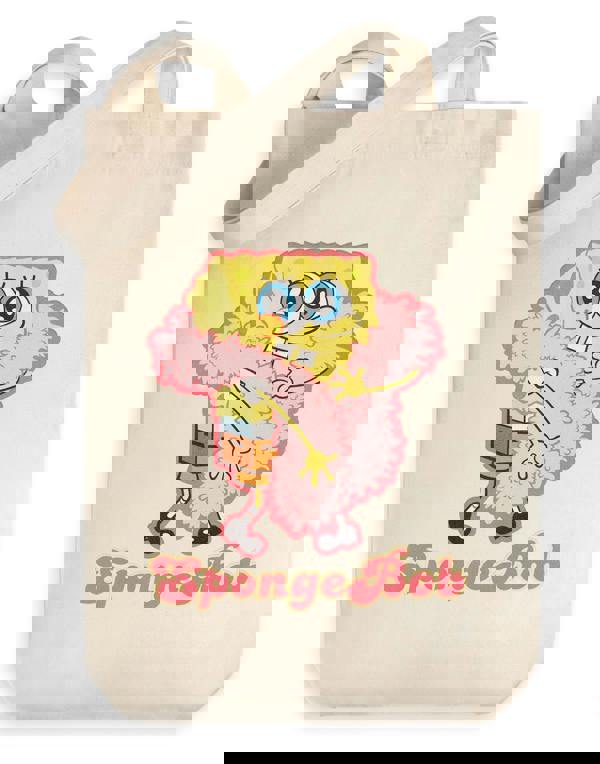 SpongeBob SquarePants Unisex Beige Feather Boa Tote Bag (One Size)