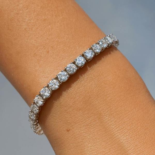Spero London Sterling Silver 5mm Tennis Bracelet