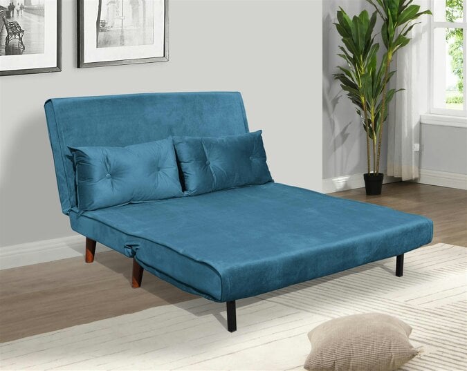 Kosy Koala Double Sofa Bed Sleeper Foldable Portable Pillow Lounge Couch Blue Sofa Bed Living Room Furniture