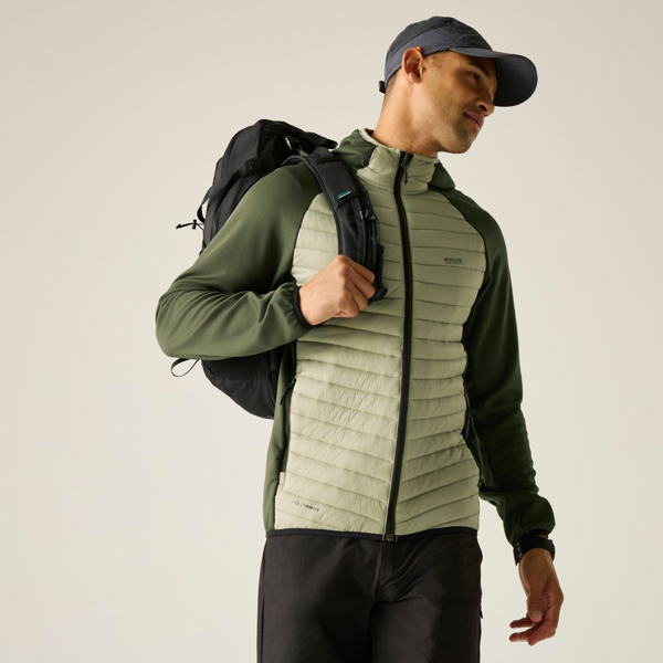 Regatta Mens Andreson Hybrid Jacket - Light Sage/Dark Khaki