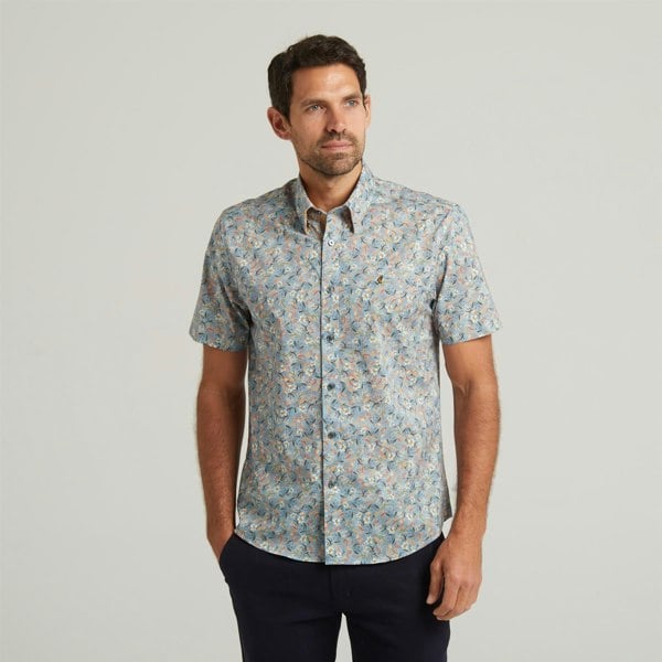 Gabicci G54W07 Mens Short Sleeve Printed  Shirt Gabicci Classic - AZURE