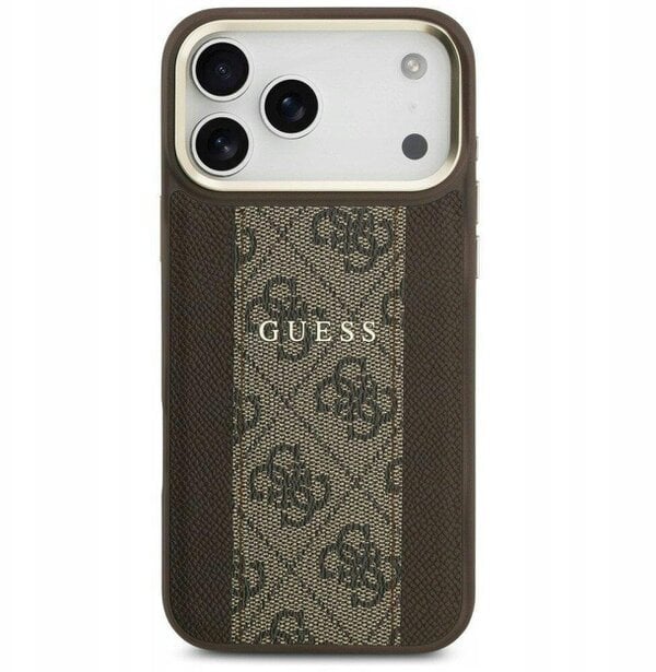Guess 4G Stripe Case with MagSafe for iPhone 17 Pro Max 6.9" Brown - GUHMP17XPG4SEMCW