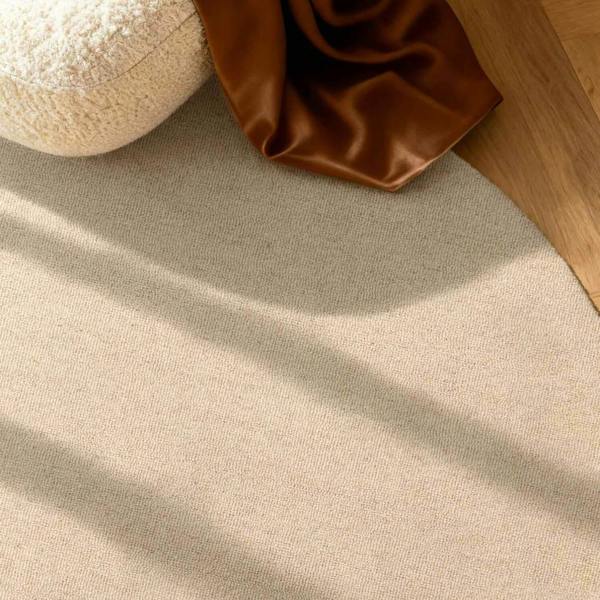 Wool Rug Knots Light Beige, Durable and Soft Pile rug, Heat insulting