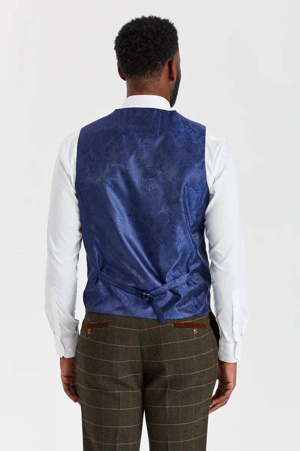 Paul Andrew Harris Green Check Tweed Suit with Belmont Sage Waistcoat