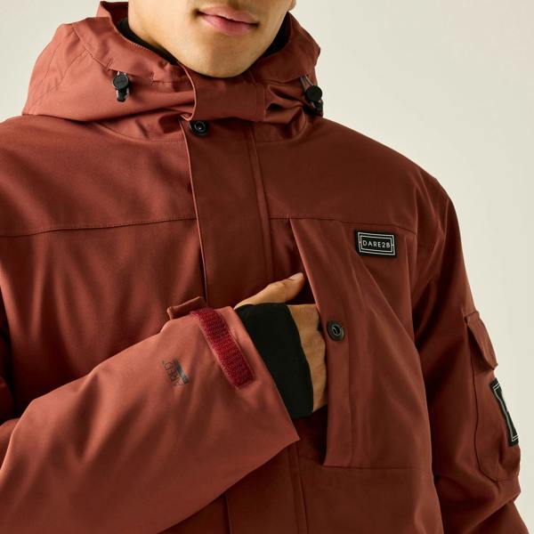 Dare 2B Mens Twin Tip ll Ski Jacket - Rustic Red - 