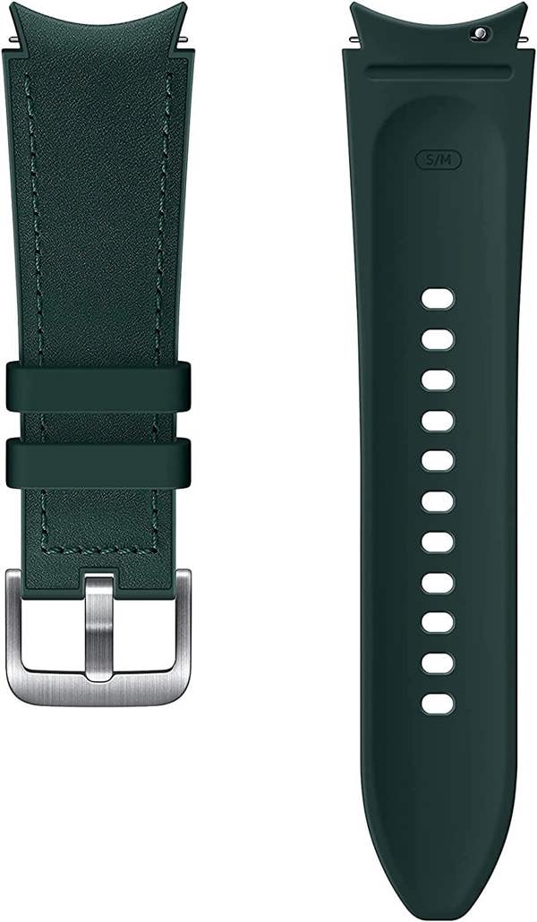 Samsung Galaxy Watch 4/5/5 Pro Hybrid Leather Band 20mm S/M Green - ET-SHR88SGEGEU