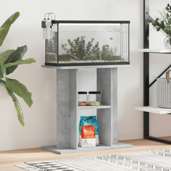 Berkfield Aquarium Stand Concrete Grey 60x30x60 cm Engineered Wood