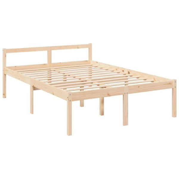 Berkfield Bed Frame 140x190 cm Solid Wood Pine
