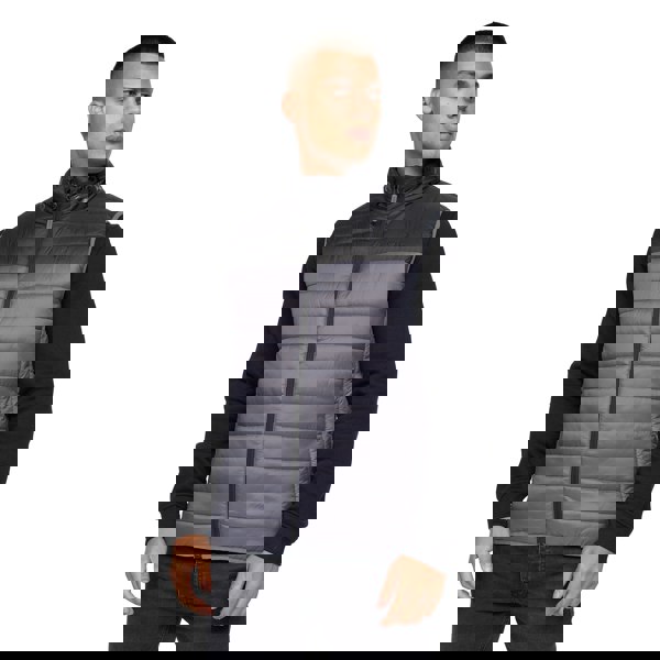 Crosshatch Mens Presnell High-Neck Gilet - Charcoal