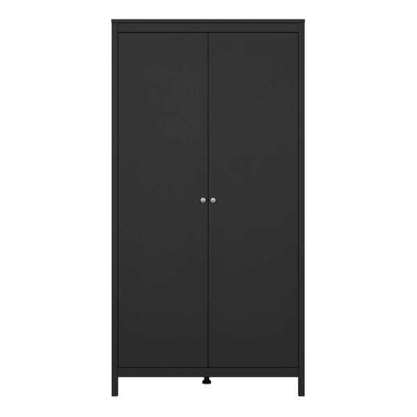 Wyld Haus Gossmere Matt Black Wardrobe 2 Doors