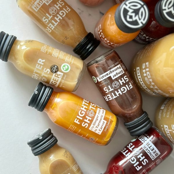 Fighter Shots Carrot + Ginger + Turmeric Shot single or  12 x 60ml