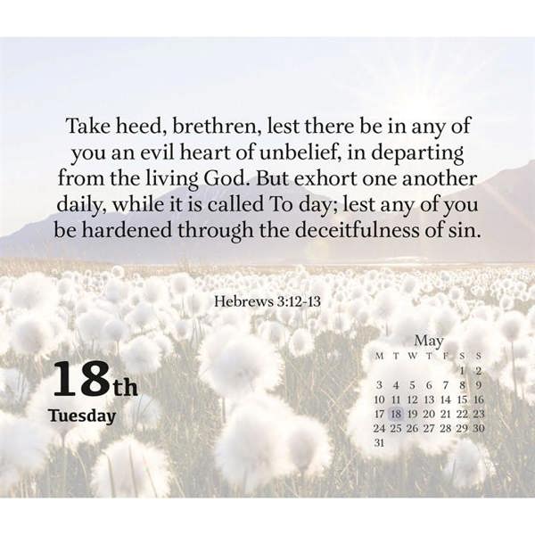 Religion Bible Verses Desk Calendar 2027, Desk Calendars, Day To View, Lifestyle, Gift