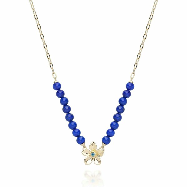 253N314302925 ECFEW™ Creator Lapis Lazuli & Blue Topaz Necklace In Sterling Silver 1