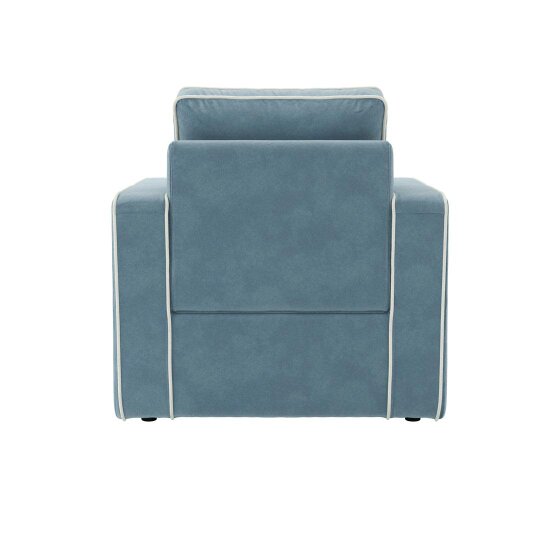 Wyld Haus Moose Retro Duck Egg Blue Upholstered Armchair