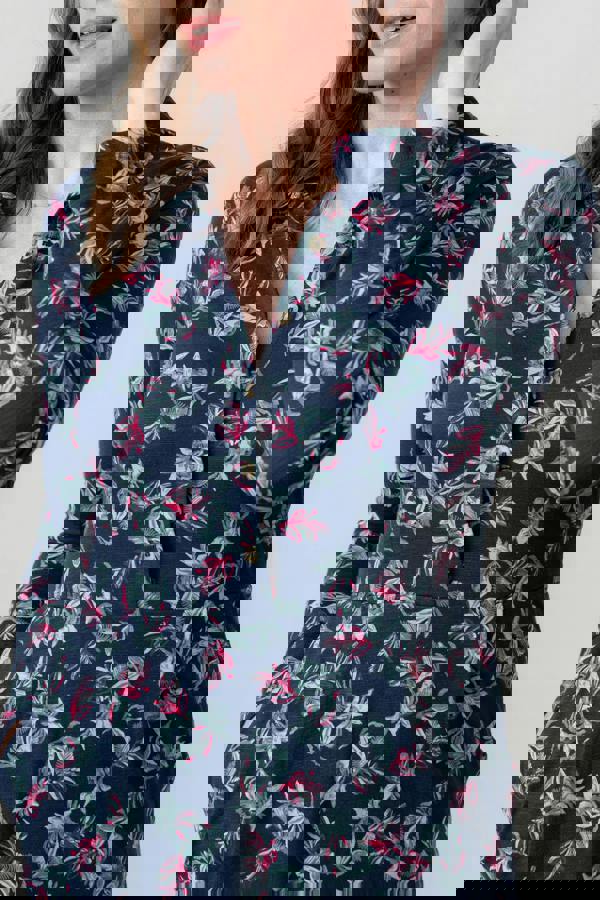 Lily & Me Elmore Organic Cotton Jersey Shirt Dress Navy