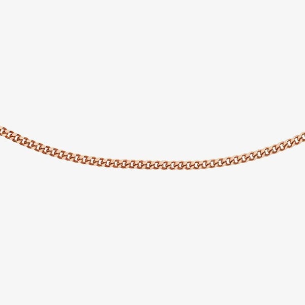 T. H. Baker 9ct Rose Gold 46cm Diamond-Cut Curb Chain 5.13.2514