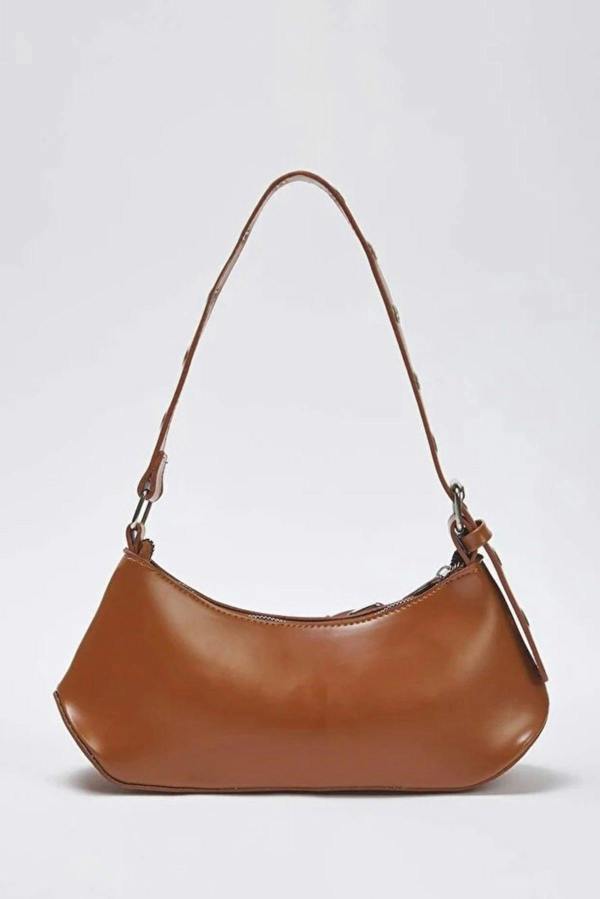 WOVCOR Baguette Shoulder Bag with Belt Buckle Detail