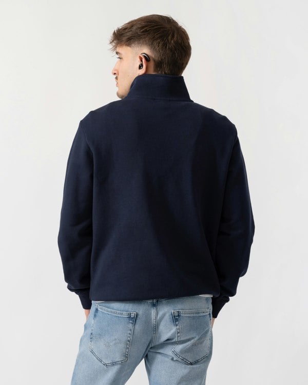 Napapijri Small Box Mens Half Zip Sweatshirt - Blue Marine 176
