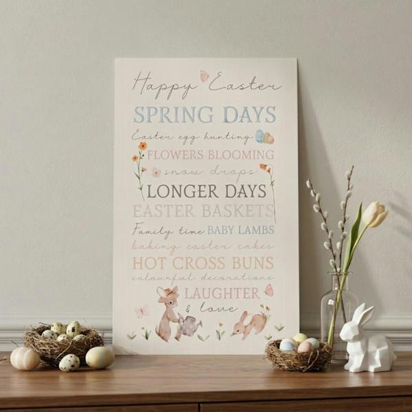 Garden Greatness Spring Days Happy Easter Plaque