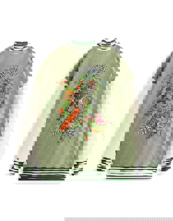 Teenage Mutant Ninja Turtles Boys Green Cowabunga Varsity Jacket