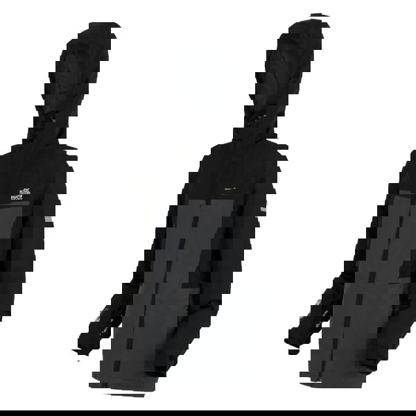 Regatta Childrens/Kids Beamz Insulated Waterproof Jacket - Black/Seal Grey - 