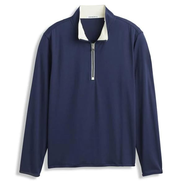 Peached Tech Quarter Zip AM2039 Navy