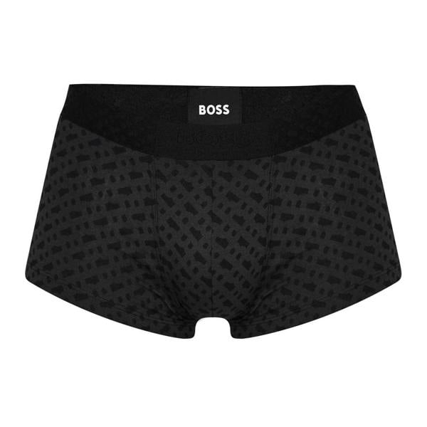 Boss Mens Monogram Elasticated Boxer Shorts (Pack of 3) - Black - 