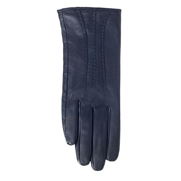 Quivano Womens Leather Gloves With 3 Stripe Detail