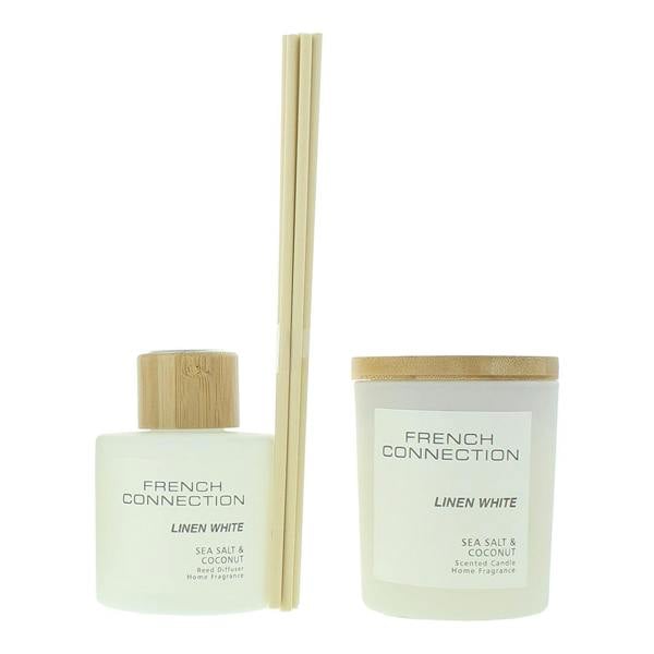 French Connection Pastel Collection Sea Salt & Coconut Diffuser 100ml + Candle 130g