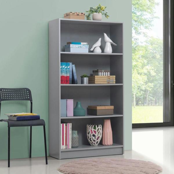Timber Art Design 4 Tier Bookcase Tall Display Shelving Storage Unit Wood Furniture