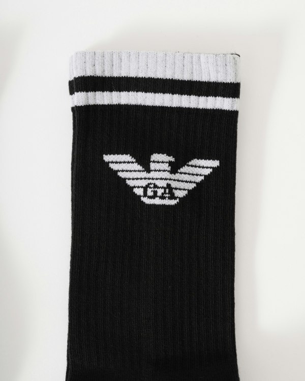 Emporio Armani 3-Pack Mens Socks EM000554-AF18145 Black/Black/Black MC061