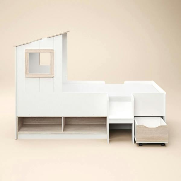 Flair Millie Low Sleeper House Bed with Storage White