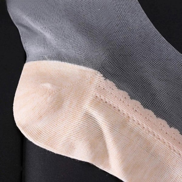 Anysox Anyfootwear 5 Pairs Size 5-9 Fashion Socks Summer Lace Embroidery Breathable Silk Transparent Glass Crystal Stretch for Women Pink