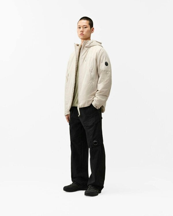 C.P. Company Pro-Tek Primaloft® Silver Hooded Mens Jacket - Silver Birch 120