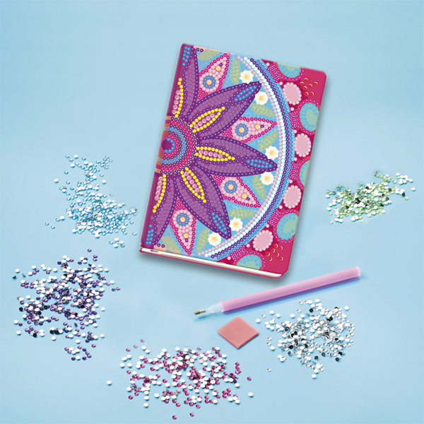 Totum Diamond Paint Notebook Flower Mandala Pink