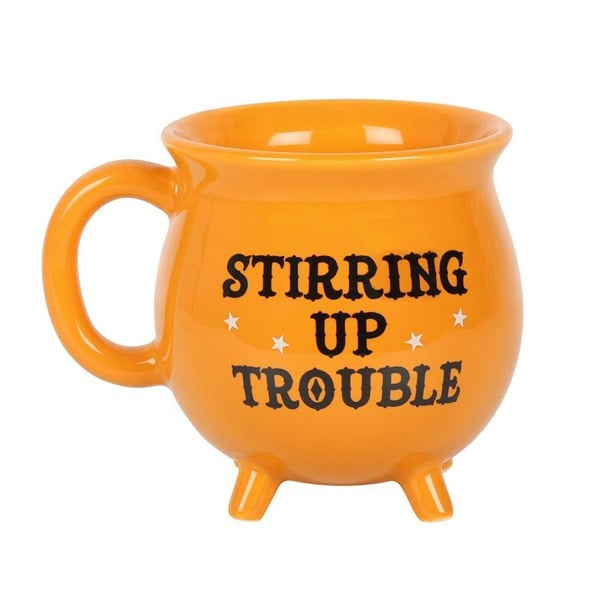 Something Different Stirring Up Trouble Cauldron Ceramic Mug - Orange