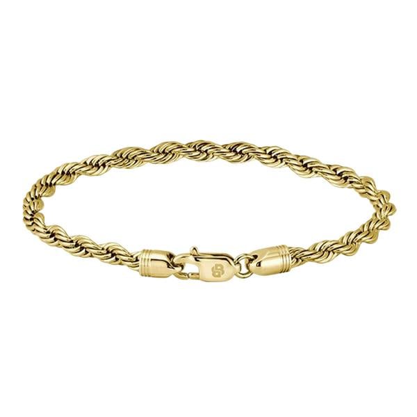 Boss Mens Gold Ion Plated Rope Bracelet - Gold - 