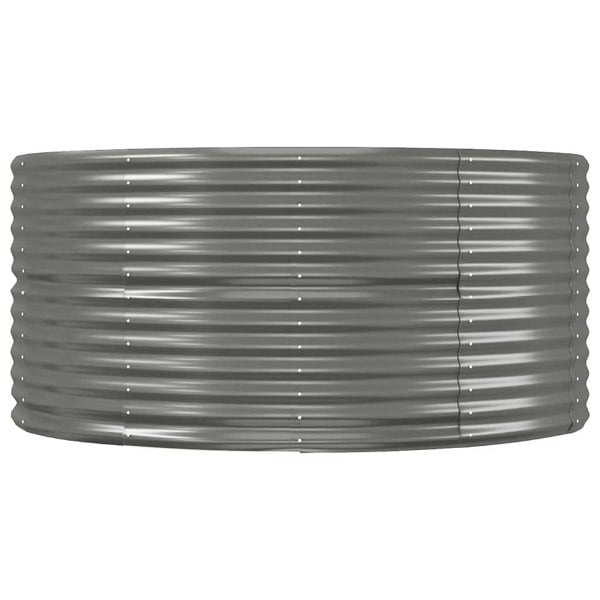Berkfield Garden Raised Bed Grey 367x140x68 cm Powder-coated Steel