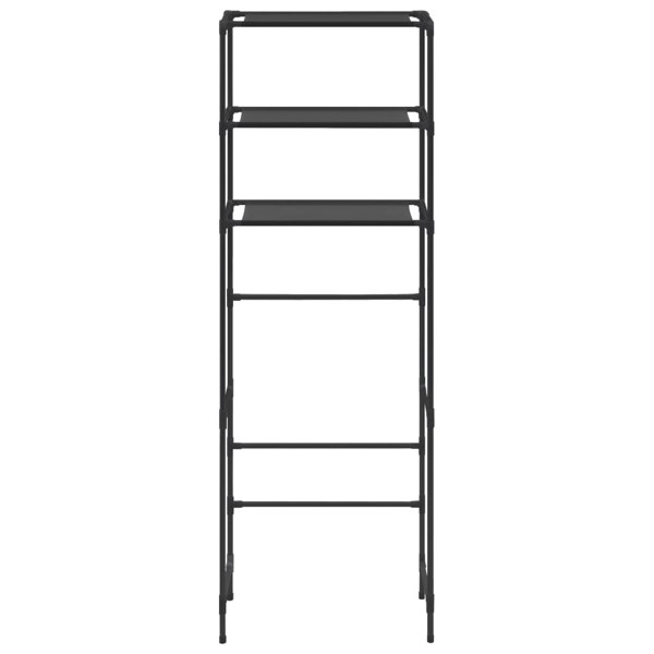 Berkfield 3-Tier Storage Rack over Toilet Black 53x28x169 cm