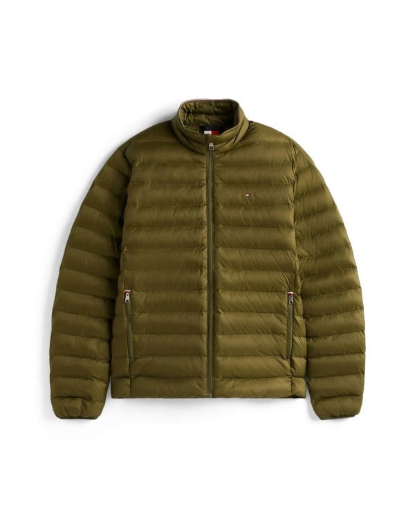 Tommy Hilfiger Packable Recycled Mens Water Repellent Jacket - Huntsman Green