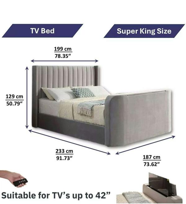 Paradise Beds Luxury  pannel TV Bed